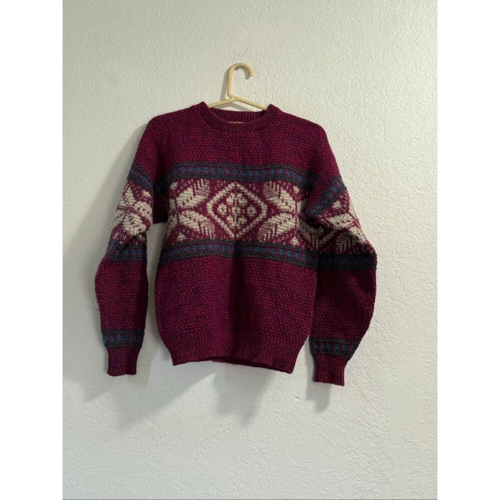 AE American eagle wool blend ‎ Fair Isle Sweater Size S vintage ski